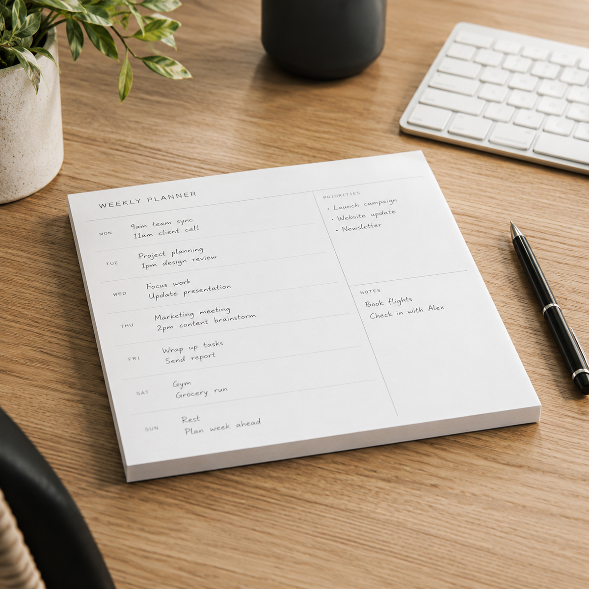 WeekGrid Planner Pad