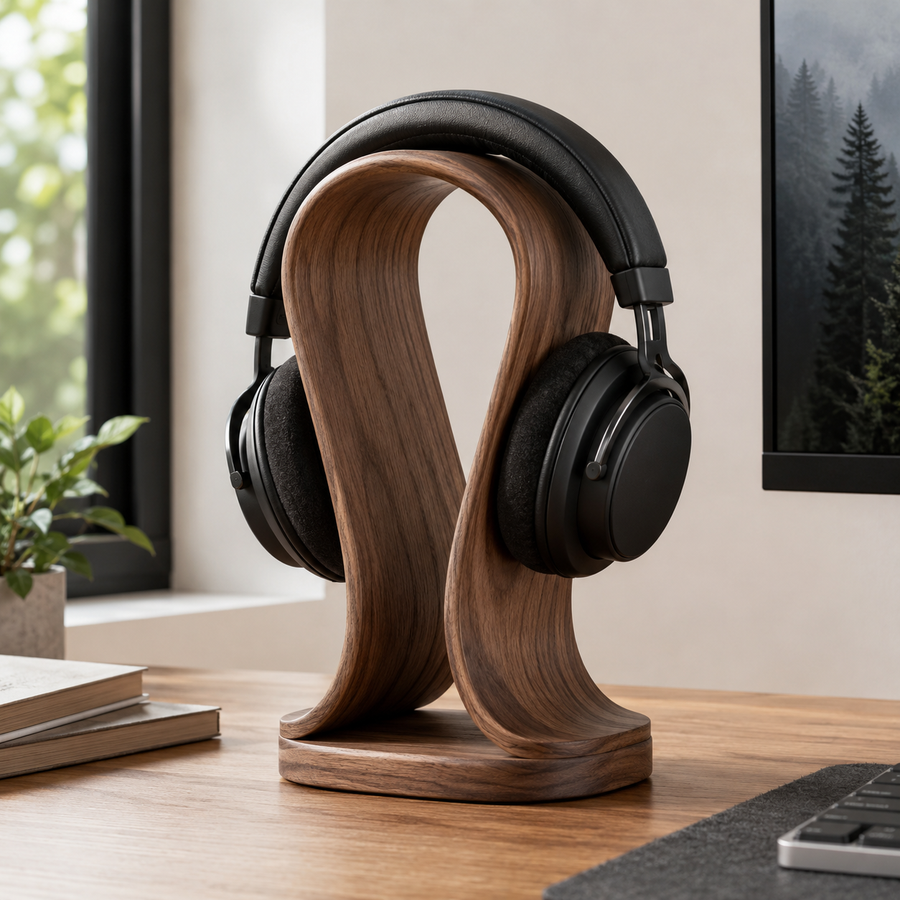 CurveWood Headphone Stand